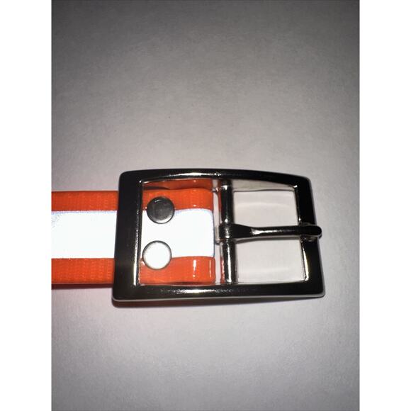 1" Plastic Coated Nylon Bright Orange Reflective Dog Collar. Cut To Size!! - Picture 6 of 7